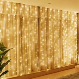LED Curtain Lights USB Powered with Remote Control Holiday Christmas Decorations for Home Wedding Birthday Bedroom Party Lights