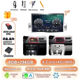 Car Radio Carplay Android Auto For Citroen C5 X7 Multimedia Video Player touch screen Navigation GPS Auto stereo 4G+WIFI No 2DIN