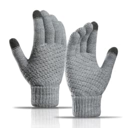 Wool Knitted Gloves Unisex Pineapple Texture Touchscreen Elastic Gloves Winter Warm For Cycling Jacquard Students Gloves