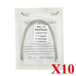 10pack AG Dental Arch Wires Orthodontic Super Elastic NITI Round Rectangle Archwire Lower/Upper 012/014/016/018/020/16x16/16x22