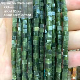 Wholesale 100% Natural Green Jade Cylinder Square Irregular Faceted Round Stone Beads for Jewelry Making Diy Bracelet Charms