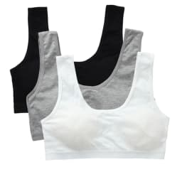 3PCS Kids Cotton Sports Training Bra Solid Color Young Children Underwears Teenage Girls Crop Tops Development Student Vest Bras