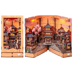 CUTEBEE DIY Book Nook Kit 3D Wooden Puzzle Mini Miniature House Bookshelf Decor Craft Kit for Adult Birthday Christmas Gift Idea