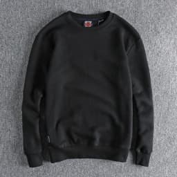 Autumn Winter American Retro Heavyweight Velvet Solid Color Sweatershirt Men's Fashion Pure Cotton Washed Youth Pullover Hoodies