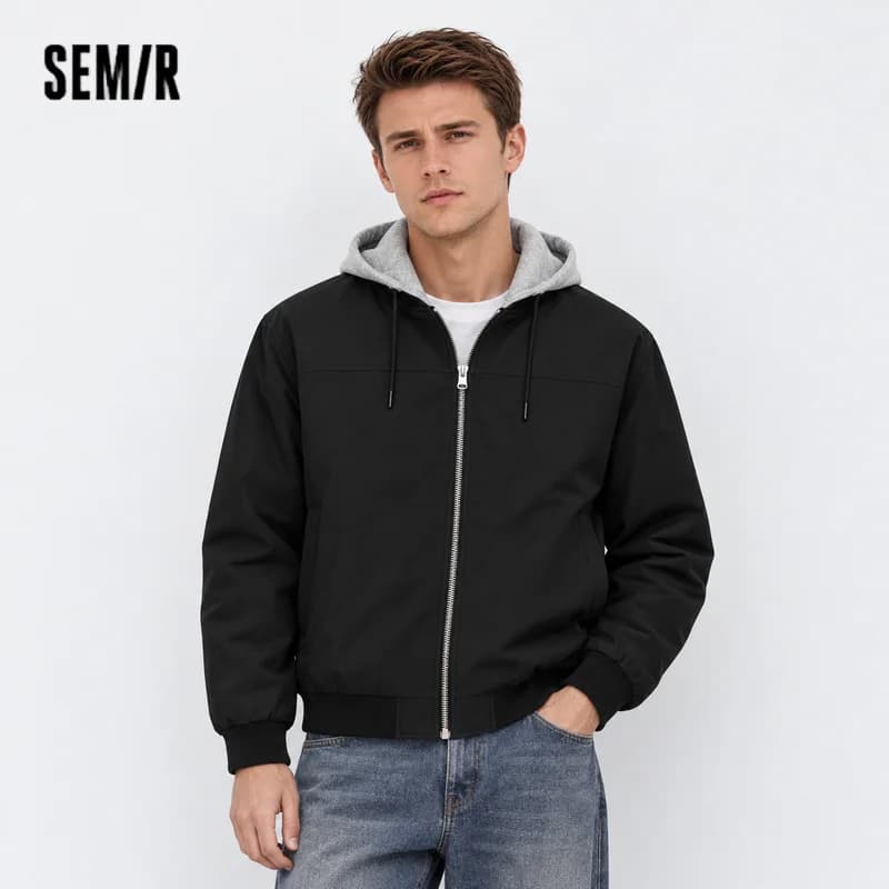 Semir Men Down Jacket Waterproof Windproof Stain Resistant 90 Percent Down Fill Layered Look Bomber Style 2026 Winter