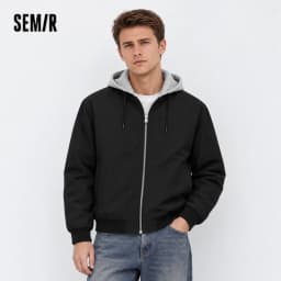 Semir Men Down Jacket Waterproof Windproof Stain Resistant 90 Percent Down Fill Layered Look Bomber Style 2026 Winter
