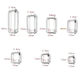 10pcs Metal Triglide Slides Rectangle Adjustable Webbing Slider Strap Pin Buckle for Belt Bags Luggage DIY Craft Accessories