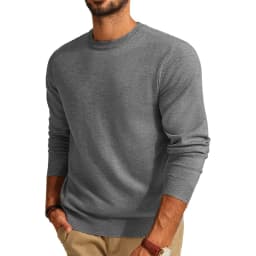 Men's Long Sleeve Sweaters Crew Neck Basic Lightweight Knitted Pullover Shirts Autumn Warm Streetwear Outdoor Jogger Coats