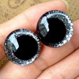 10pair 3D Glitter Trapezoidal Safety Eyes Amigurumi For Crochet Toys Plush Clear Crooked Pupils Eyes Big Size 16/18/20/22/25mm