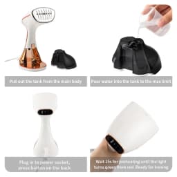 1800W Handheld Steam Hanging Iron Touch Screen Control 15 Seconds Fast Preheat 320ml Portable Home Small Fabric Clothes Steamer