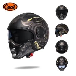 Modular Motorcycle Helmet Double Lens Full Face Motorcycle Helmet Man Woman Retro DOT Open Face Motorcycle Helmets Casco Moto