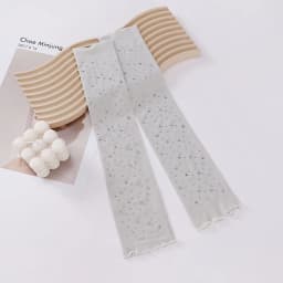 Sexy Lace Gloves Latin Stage Dance Stage Performance Arm Sleeves Female Mesh Flash Drilling Rhinestone Half Finger Gloves S155