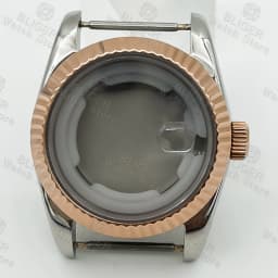 BLIGER 31mm NH05 NH06 Watch Case Fluted Curved Silver Gold Rose Gold Jubilee For Ladies Watch Date Sapphire Glass Waterproof