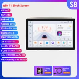 2 din Carplay Android Auto Radio For Toyota Corolla Verso AR10 2004-2009 Car Multimedia GPS autoradio RDS DSP 4G Octa Core 7862