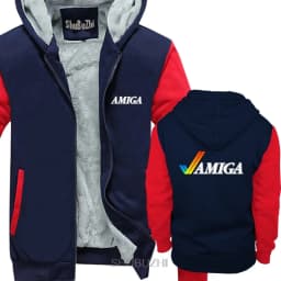 Commodore Amiga men thick hoodies Tick Retro Computer 80s 90s computer nerd retro Winter style fashion man hoody cool sbz6309