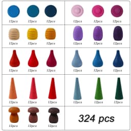 Kids Rainbow Building Blocks Wooden Toys Constructor Stacking Games Droplets Cones Mushrooms Montessori Materials Education Toys