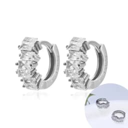 925 Sterling Silver Ear Needle White Zircon Silver Series Earrings ins Tassel Pendant Hoop Earrings For Women Advanced Jewelry