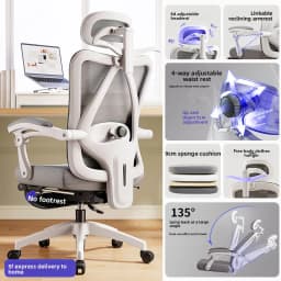 UVR Gaming Computer Chair Home Office Chair Ergonomic Design Reclining Armchair Furniture Lift Adjustable Athletic Chair