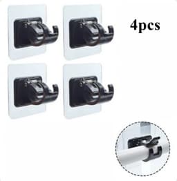 2/4PCS Nail-Free Adjustable Curtain Rod Holders Clamp Hooks Kitchen Bathroom Door Self-adhesive Hook Home Accessories Wall Hook