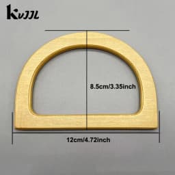 1Pcs Wood Half Circle D-shaped Bag Handle Crochet Knit Bag Handles Replacement DIY Handbags Purse Luggage Handcrafted Handle