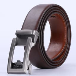 Brown Coffee Black Grass Green Men's Belt Automatic Ratchet Buckle Luxury Brand Genuine Leather Belt Men Ceinture Homme B64
