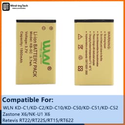 KB-5C Battery WLN KD-C1 Li-Ion Battery 1500mAh 3.7V For KD-C2 KD-C10 KD-C50 KD-C51 KD-C52 RT22S RT15 NK-U1 X6 RT22 Walkie Talkie