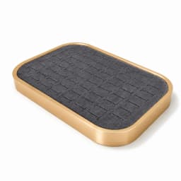 Pink Beige Gray Premium Metal Edge Inside Velvet Jewelry Tray Necklaces Rings Pendants Bracelets Storage and Display Tray