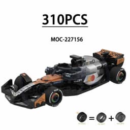 F1 Racing Car Building Blocks 8-Grid Racing Champion Vehicle (With Stickers) Children's Birthday Gift Christmas Toy Gift