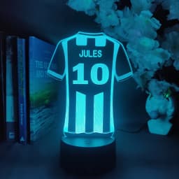 Personalised Futball Jersey LED 3d Lights Custom Name Football Night Lamp Kids Bedroom Table Decoration Xmas Gifts for Child
