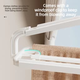 Foldable Telescopic Clothes Hanger Anti-Slip PP Drying Rack for Home Towels Bed Sheets Quilt Covers Windproof & Stable Hangers