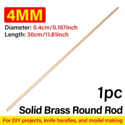 4mm/5mm/6mm Copper Bars Round Rods High-Precision Solid Brass for DIY Project Tool Handle Model Making Hardware Processing