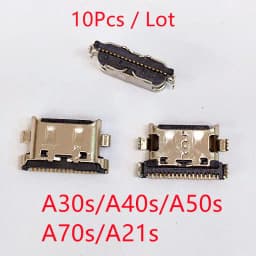 10pcs For Samsung A12 A10s A21s A11 A20s A22 A32 A33 A01 A30s A31 A51 A50s A71 A70s A52 A72 USB Charging Port Charger Connector
