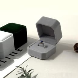 Jewelry Ring Display Case Earring Storage Organizer Portable Square Lid Open Jewelry Earrings Packaging Gift Box