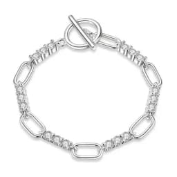 2026 Valentine New 925 Silver Pink Bow Full Diamond Bracelet Original 17-20CM Fit DIY Charm Women Birthday Jewelry Gifts