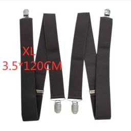 3.5 cm Wide Solid Color No Cross Suspenders Men 4 Strong Clips Women Suspender For wedding Party Trouser Braces