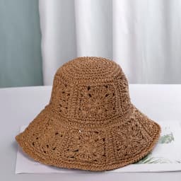 2023 Womens Straw Hats crochet hat bucket hat UV Protection Sun Visor Beach Hats Women Visors Foldable Female Summer Sun hat
