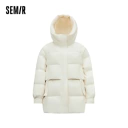 Semir Women Down Jacket 90 Percent Down Fill Mid Length Urban Casual Style Puffer Shape 2026 Winter Outdoor Layer