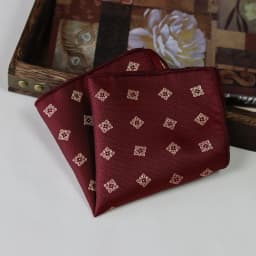 24cm Elegant Brown Pocket Square Mens Polyester Block Paisley Soft Handkerchief Wedding Party Suit Accessories Cravat Neckwear