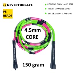 STRAIGHT HARD BEAD BEADED JUMP SKIPPING ROPE COLORFUL SKILL FREESTYLE FITNESS CROSSFIT