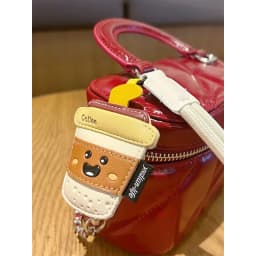 Creative Cartoon Leather Snacks Keychain Cute French Fries Coffee Ice Cream Couple Bag Pendant