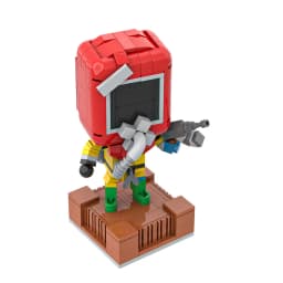 MOC Rust Hazmat Doll Model Building Blocks Sets Game Protective Suit Fighting Mecha Figure Assembled Bricks Toy Adult Gift