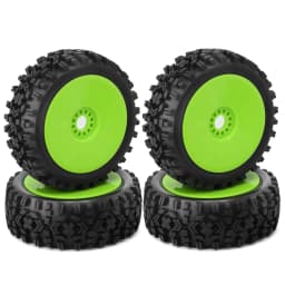 RC 1/8 Buggy Tires and Wheels 17mm Hex Rubber Off Road Tyres for 1:8 Buggy Truck Car HSP Kyosho MP10 VRX HPI Hobao ARRMA Typhon