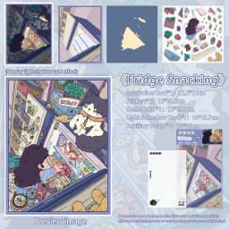 HEYBAO Anniversary Mini Scene Book | Japanese Retro Comic Stickers & Cards, for Journal & Scrapbook Decor