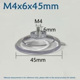 M4 M5 M6 M8 Transparent Suckers With Screw PVC Plastic Sucker Pad Holder Turn Nut Glass Table Tops Storage Tool Hooks