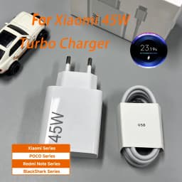45W For XIAOMI Charger Type C Turbo Charge Fast Charging Charger Redmi Note 15 14 13 12 11 X Pro 10t Poco M7 X7 K40 Pad 6