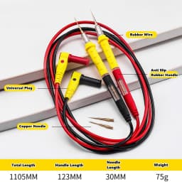 Multimeter Probe Test Leads Universal Needle Tip Multi Meter Tester Lead Probe Wire Pen Cable