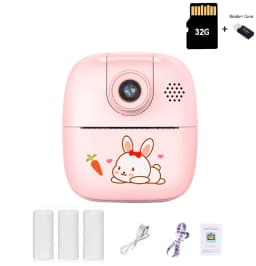 Kids Instant Print Camera Thermal Printed Camera Children Digital Camera Video Toy Birthday Gift 32G Memory Card