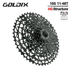GOLDIX 10 speed cassette 11 40 42 46 48 50 10-speed mtb cassette for Shimano HG structure Ultralight hollow bike cassette