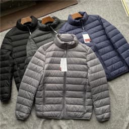 Ultra-Light down Cotton Jacket Spring Style Men's Casual Wear Slim Fit Zipper Closure Color Young Popular Fashion