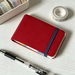 Retro Red Black Brown Line Loose-leaf Notebook Rose Vintage Story Journal High Beauty Multi-functional Horizontal Line Diary